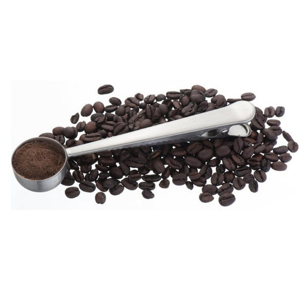 Stainless Steel Coffee Scoop with Bag Clip