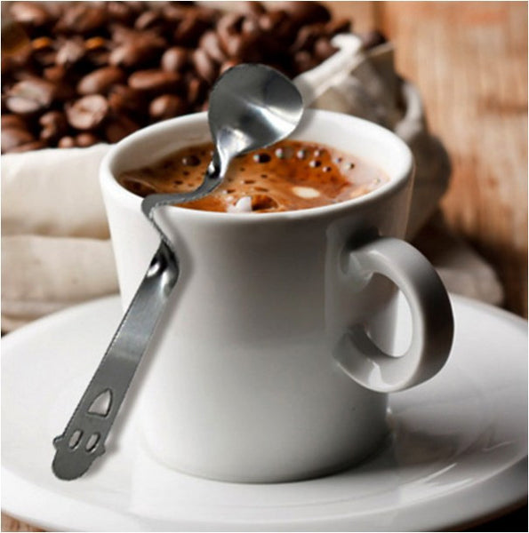 Cute Smile Spoon Face Curved Tea Coffee