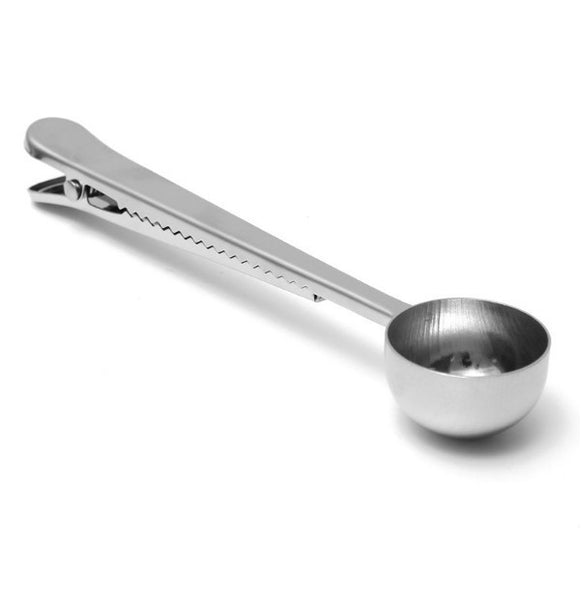 Stainless Steel Coffee Scoop with Bag Clip